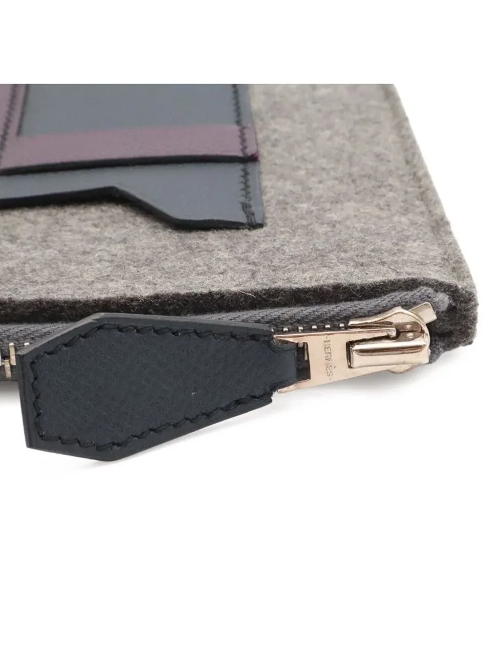Hermes Toodoo 29 Clutch Second Pouch Business Felt Veau Epsom Gray Navy Burgundy